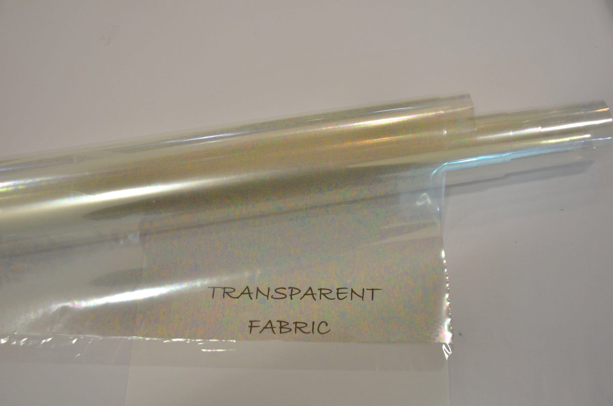 Iridescent Transparent TPU Fabric - Holographic Rainbow, 54" Width (Yards)