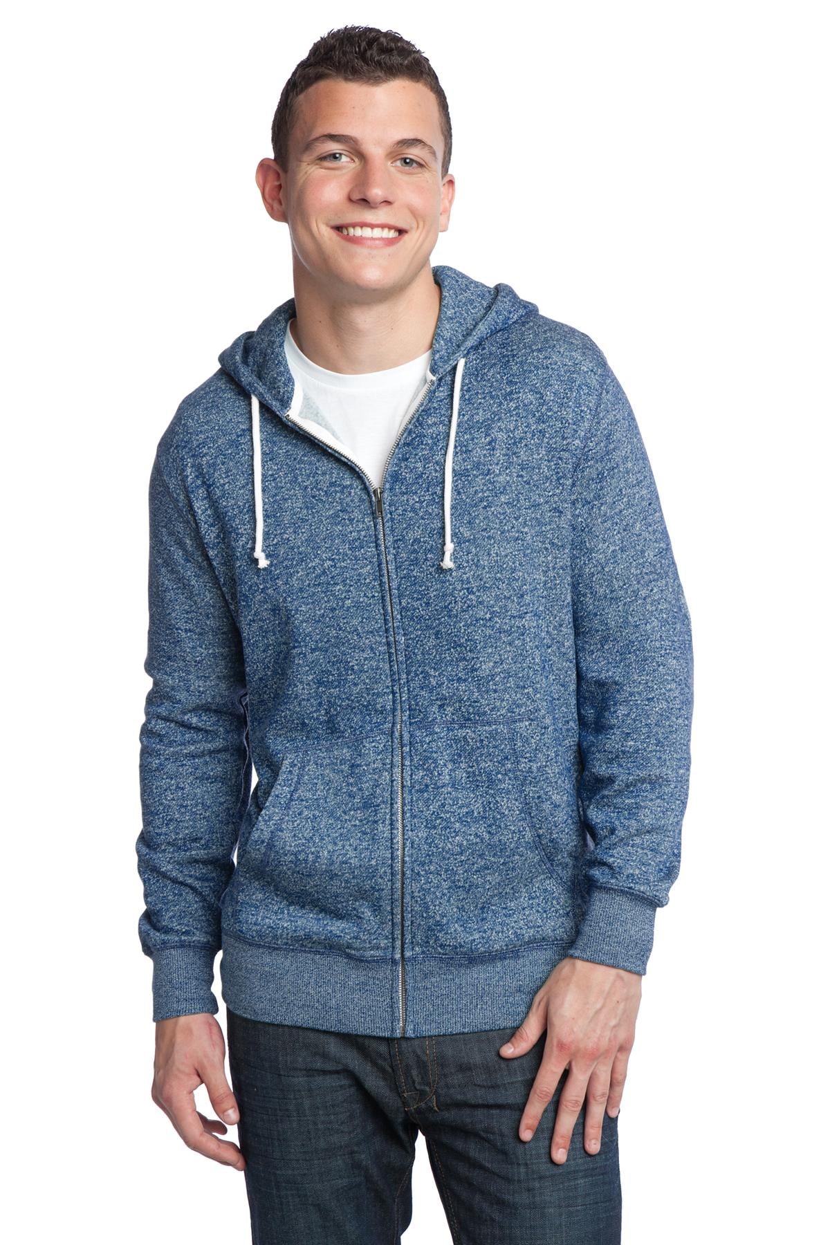 District® - Young Mens Marled Fleece Full-Zip Hoodie