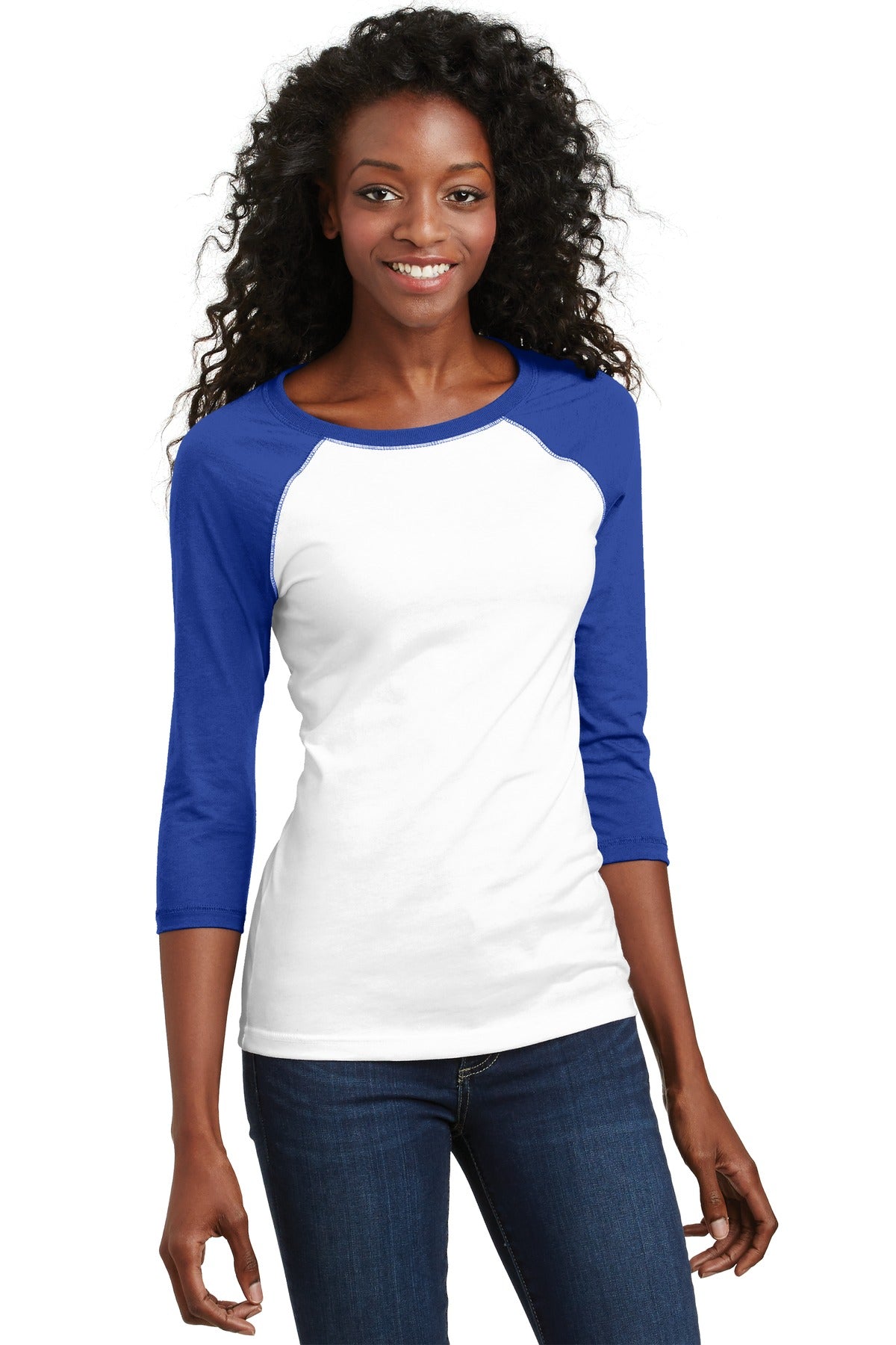 District® - Juniors 50/50 3/4-Sleeve Raglan Tee