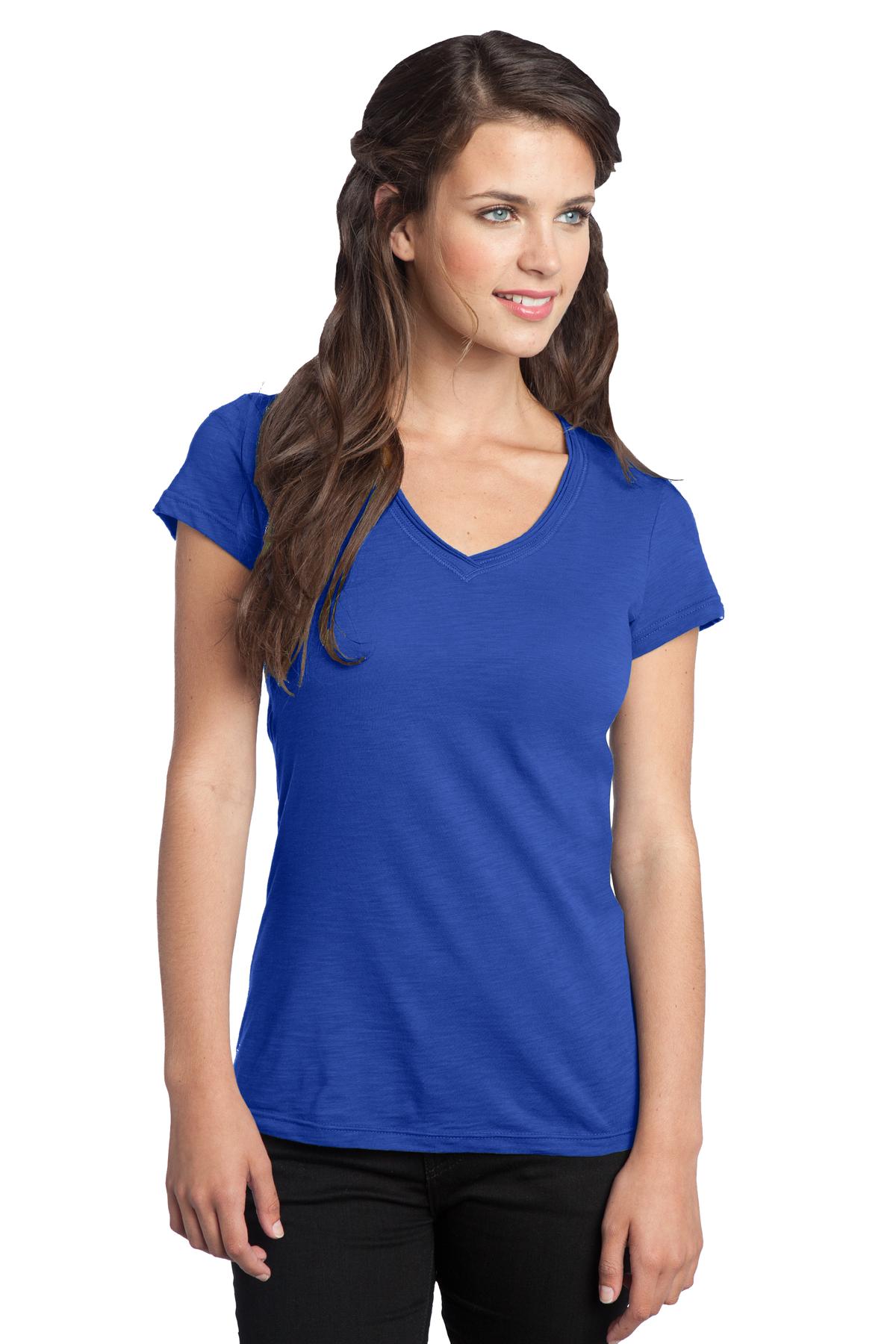 District® Juniors Slub V-Neck Tee
