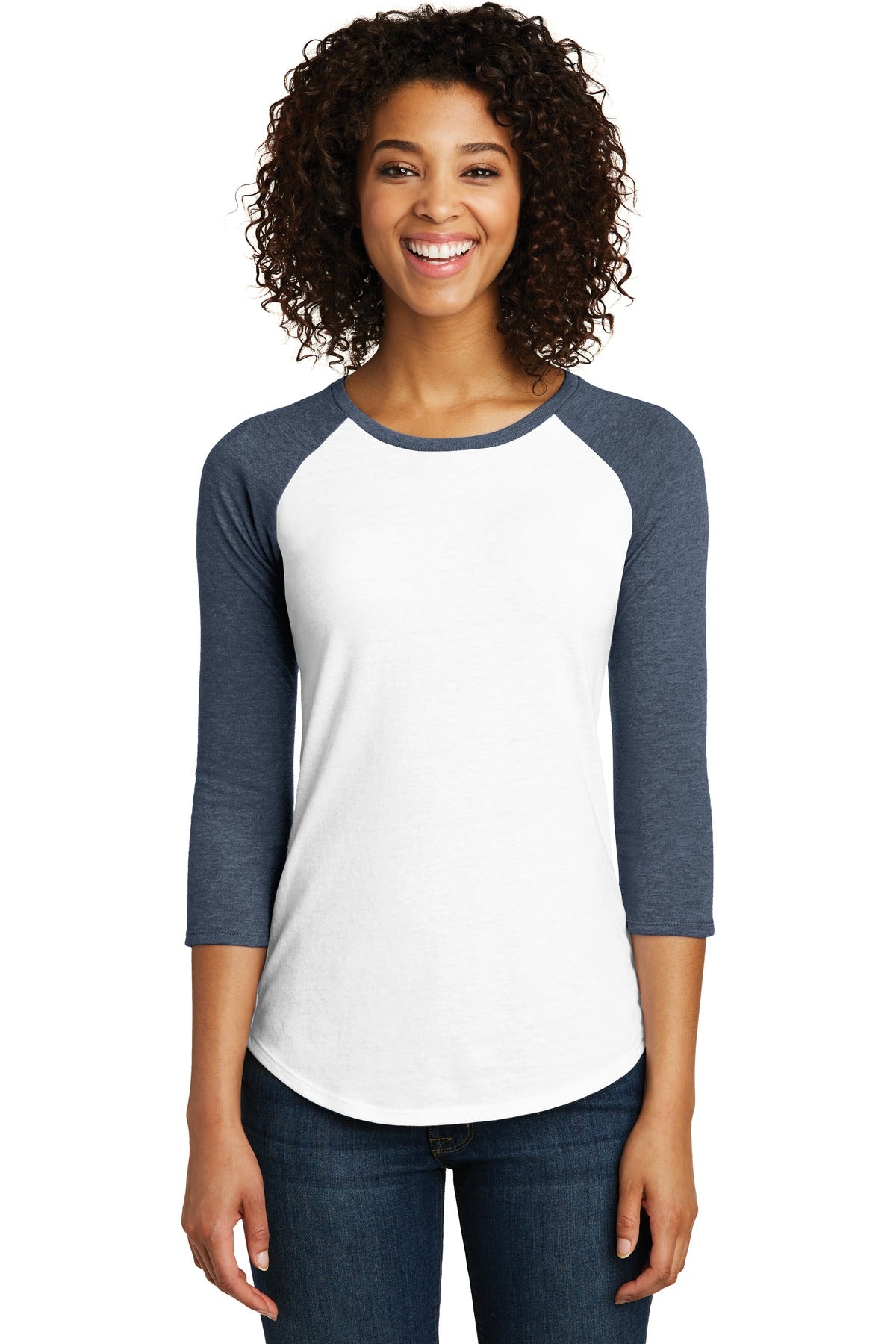 District® Women's Fitted Very Important Tee® 3/4-Sleeve Raglan