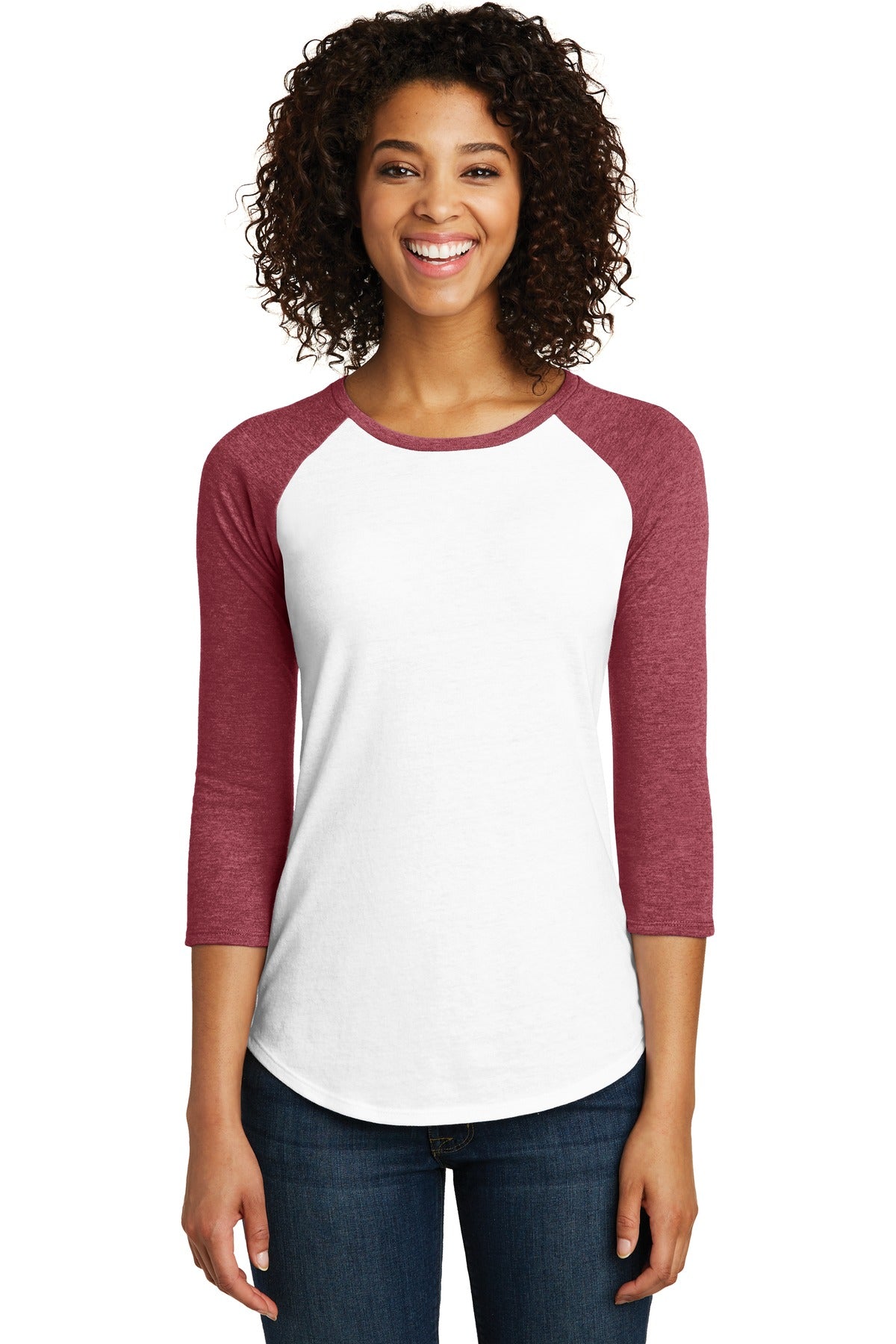 District® Women's Fitted Very Important Tee® 3/4-Sleeve Raglan