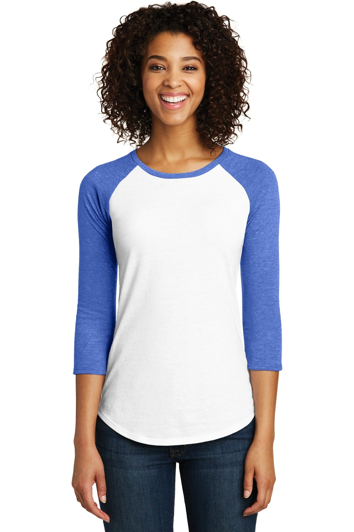 District® Women's Fitted Very Important Tee® 3/4-Sleeve Raglan