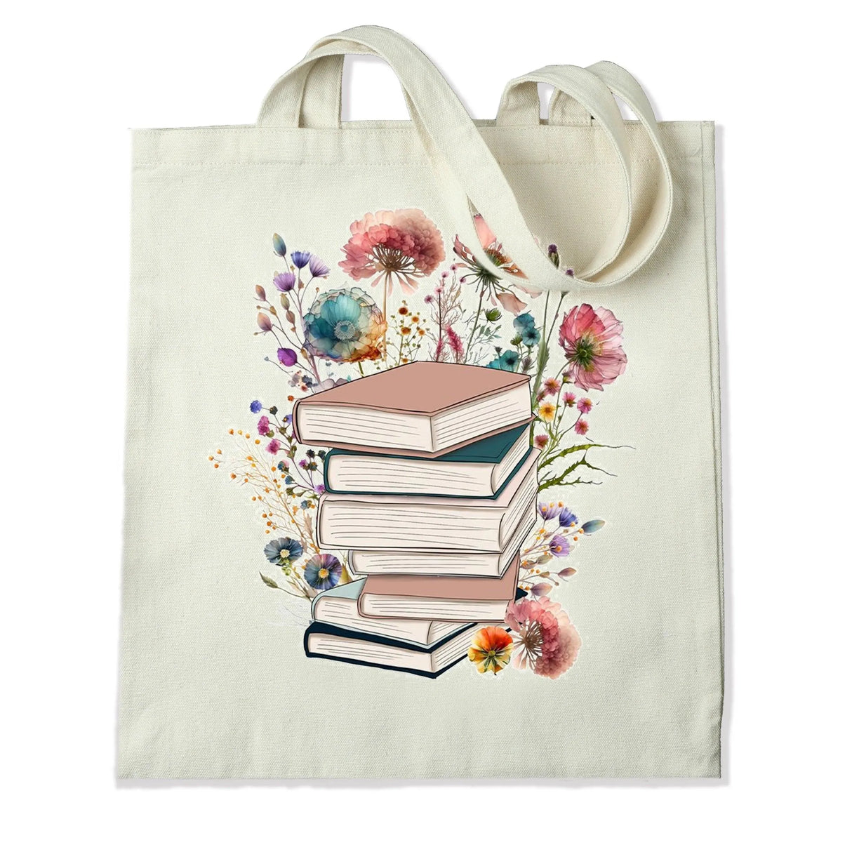 DTF Heat Transfer - Books & Flowers 10"