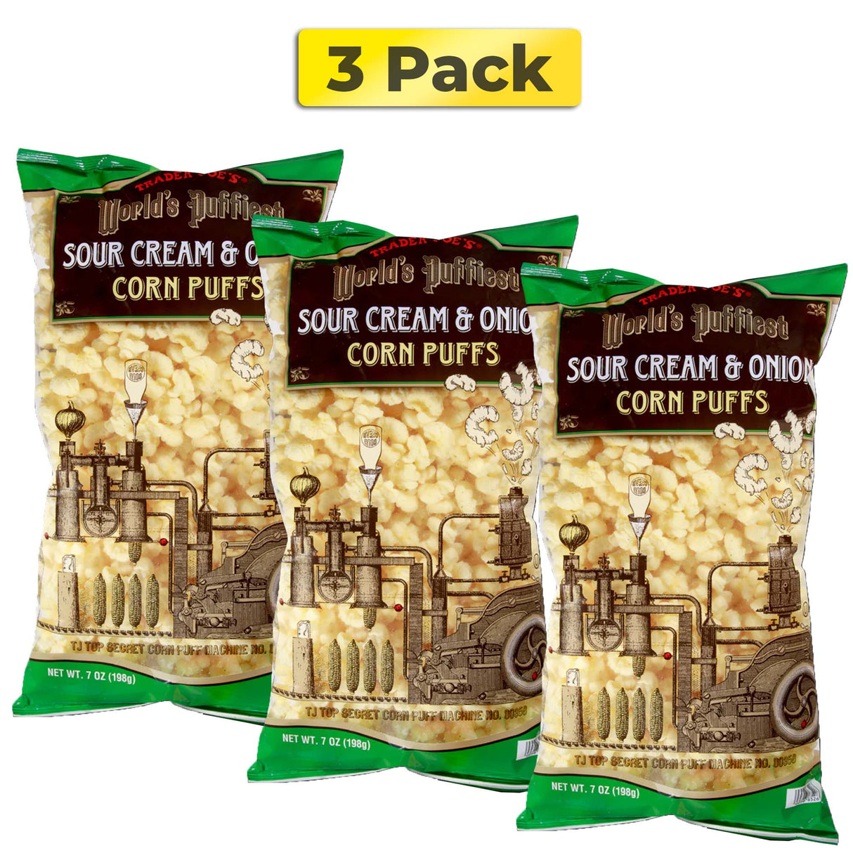 Trader Joe's World's Puffiest Sour Cream & Onion Corn Puffs | 7 oz