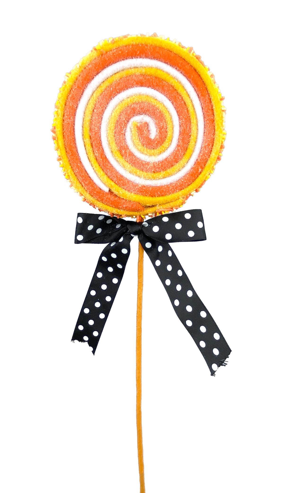 23" x 5" Orange and White Lollipop Spray