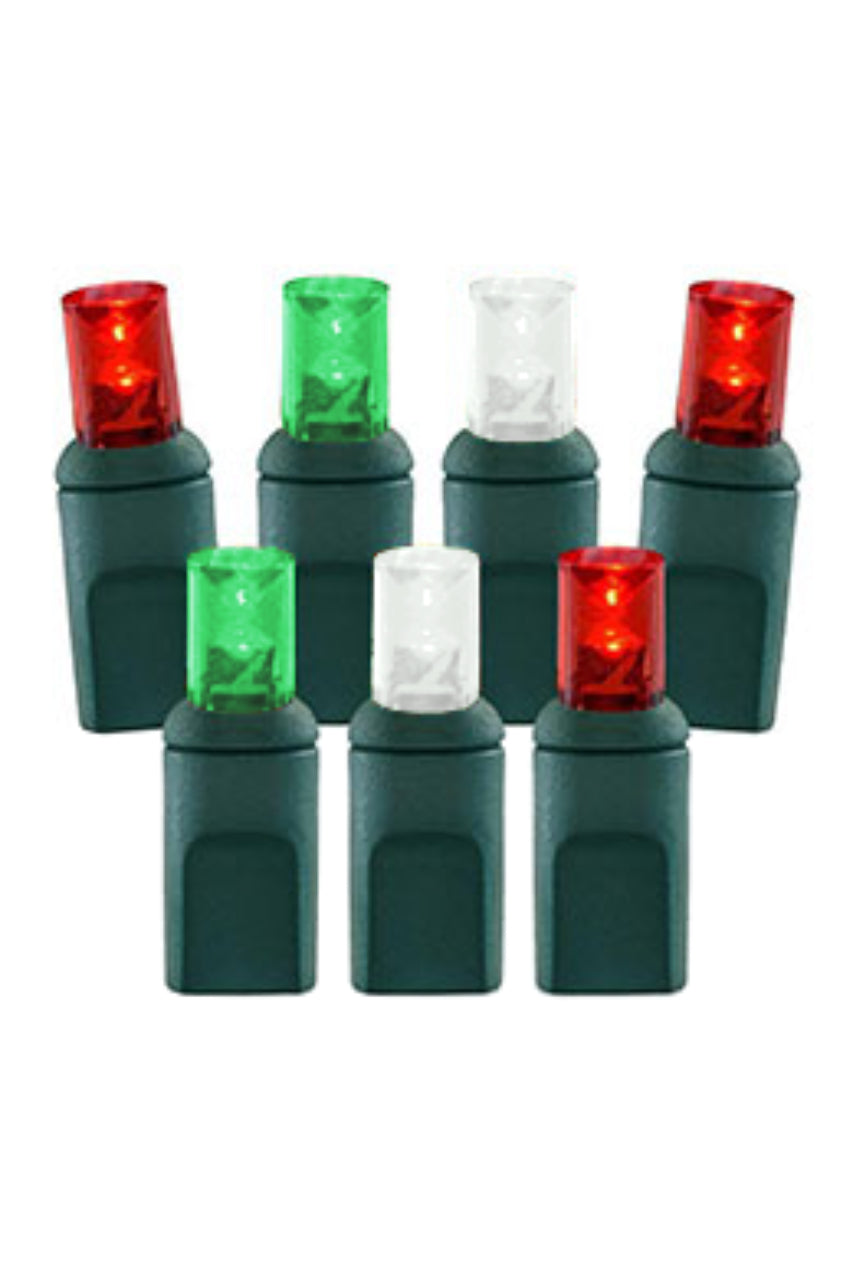 5mm Cool White/Red/Green - 70L 4" Spacing