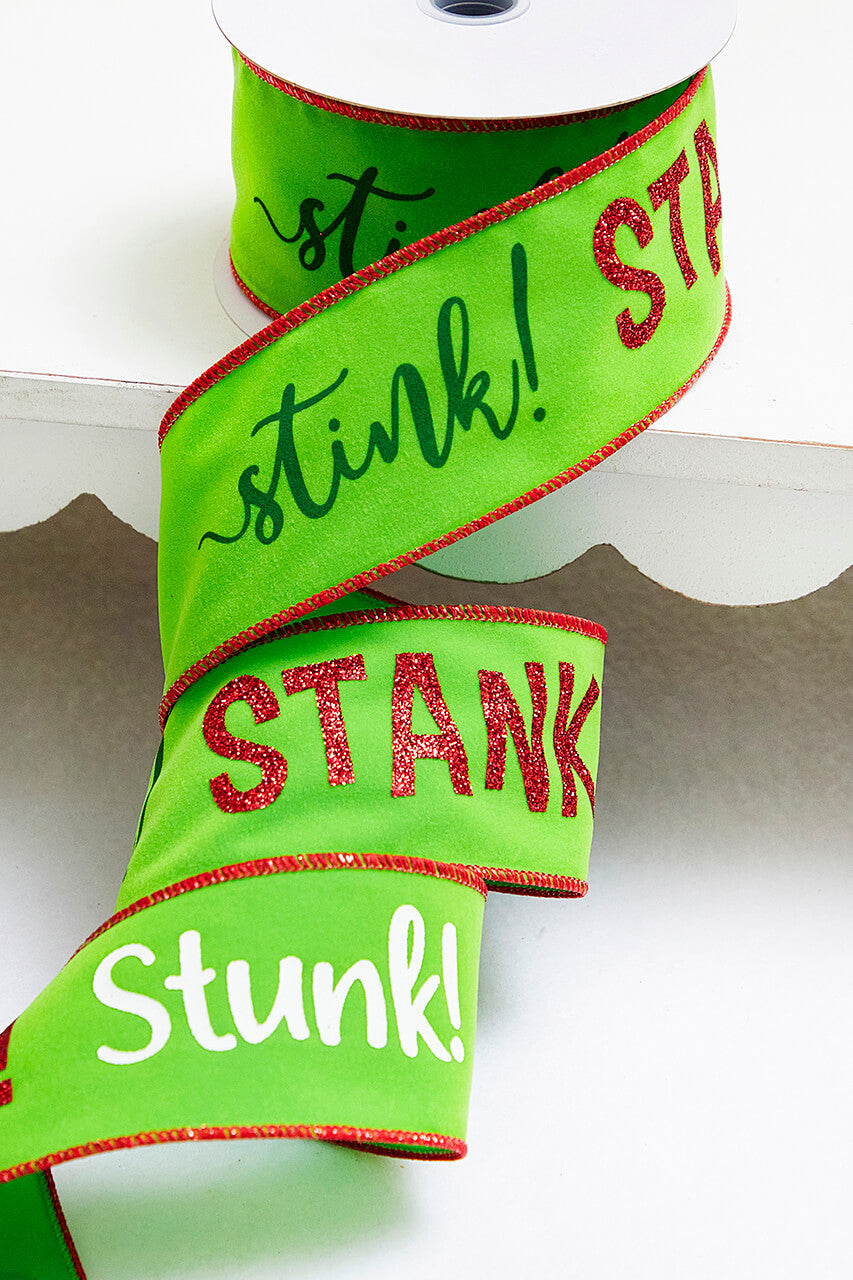 2.5" x 10 Yards Stink! Stank! Stunk! Ribbon
