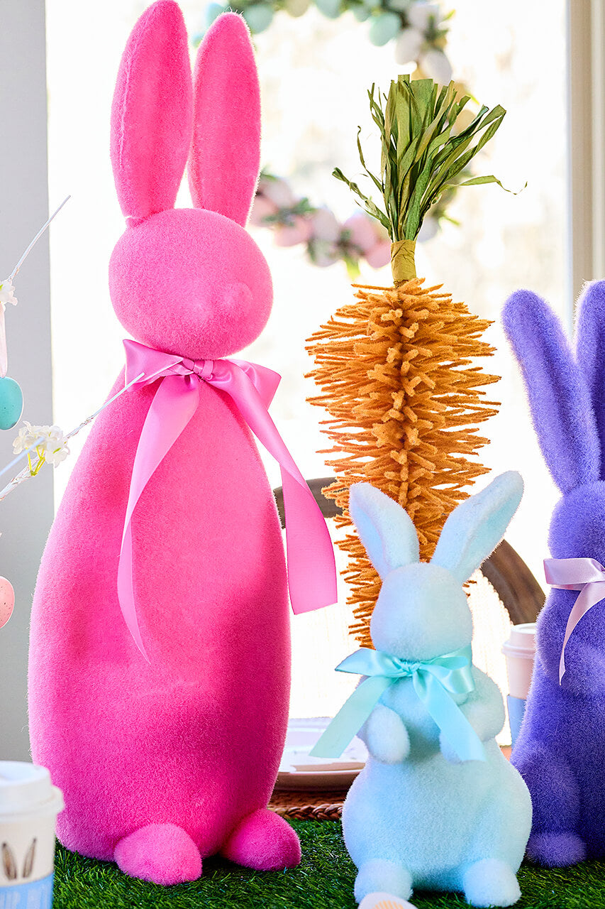 26" Large Flocked Easter Bunnies