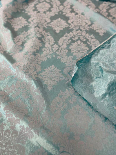1 Yard Damask Flocking Taffeta Fabric 58 Inches Wide Elegant Velvet Design for Weddings & Décor