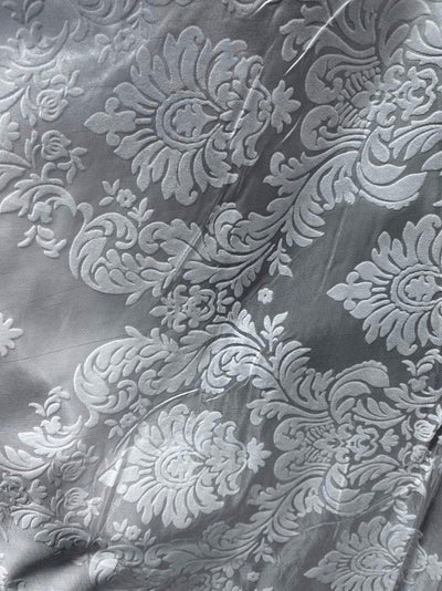 1 Yard Damask Flocking Taffeta Fabric Elegant Velvet Pattern 58 Inches Wide