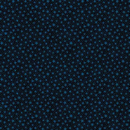 Cotton Print Dapple Dot Indigo Fabric 44/45