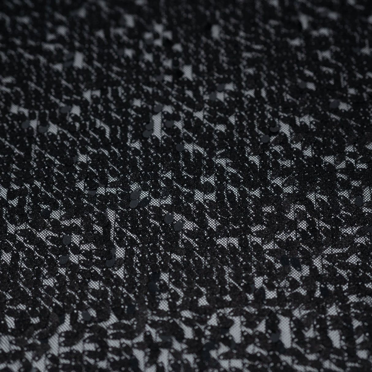 Sequin Mesh Fabric Black