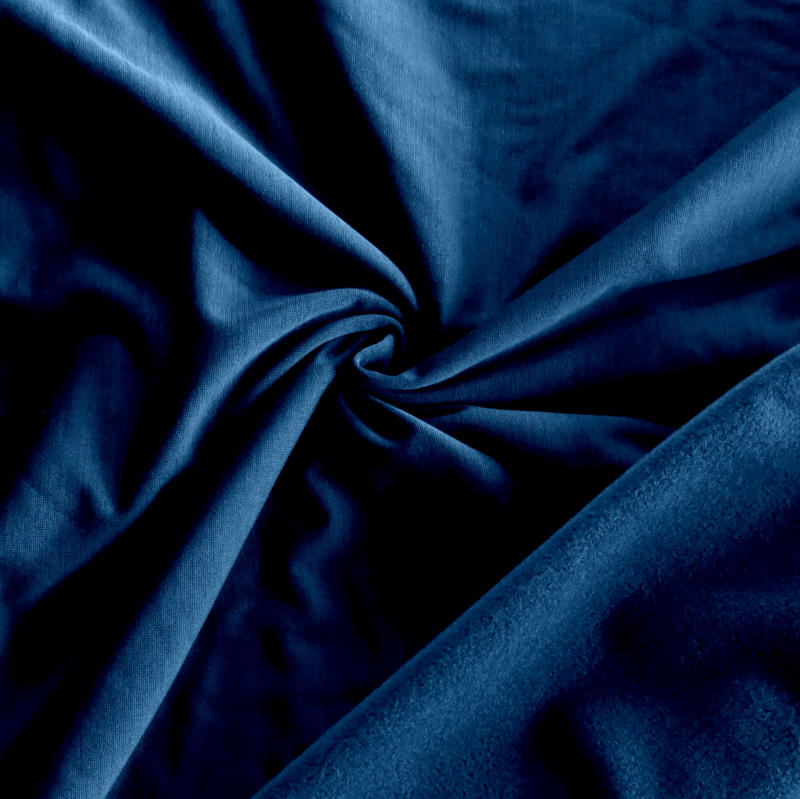 Polartec Powerstretch Fleece Knit Fabric Dark Blue Striated
