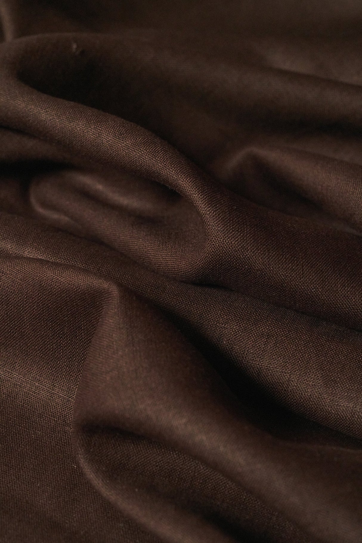 Pure Linen Dark Chocolate Fabric