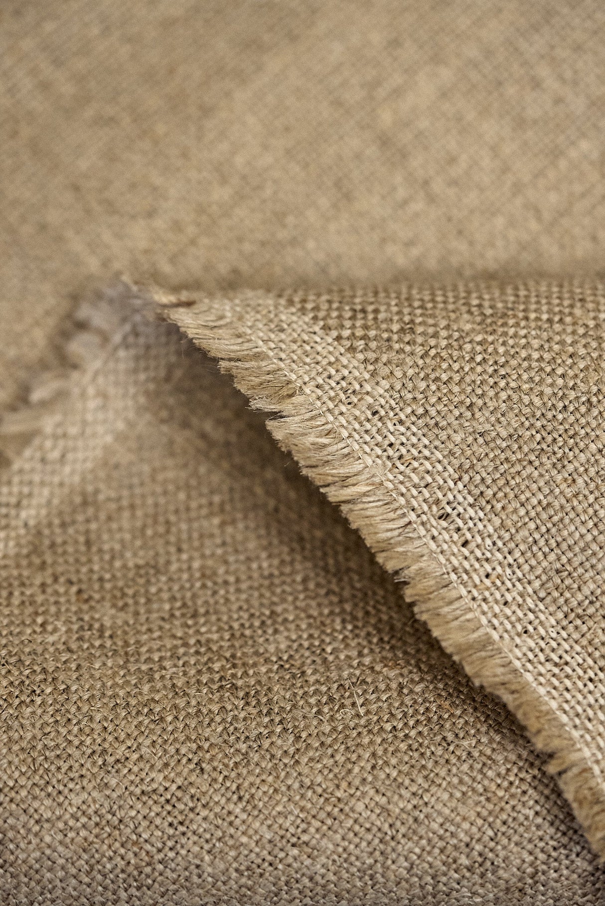 Pure Linen Dark Natural Upholstery Fabric