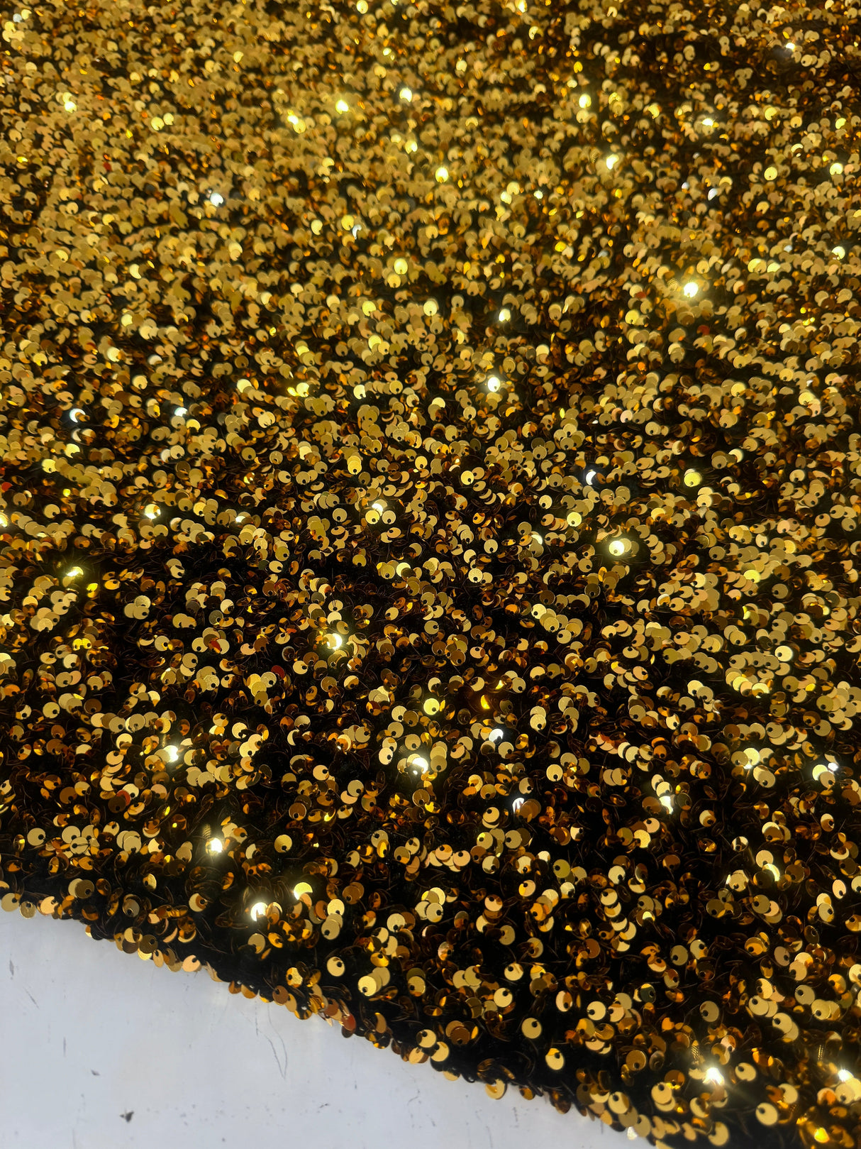 Sequin Velvet Deep Gold