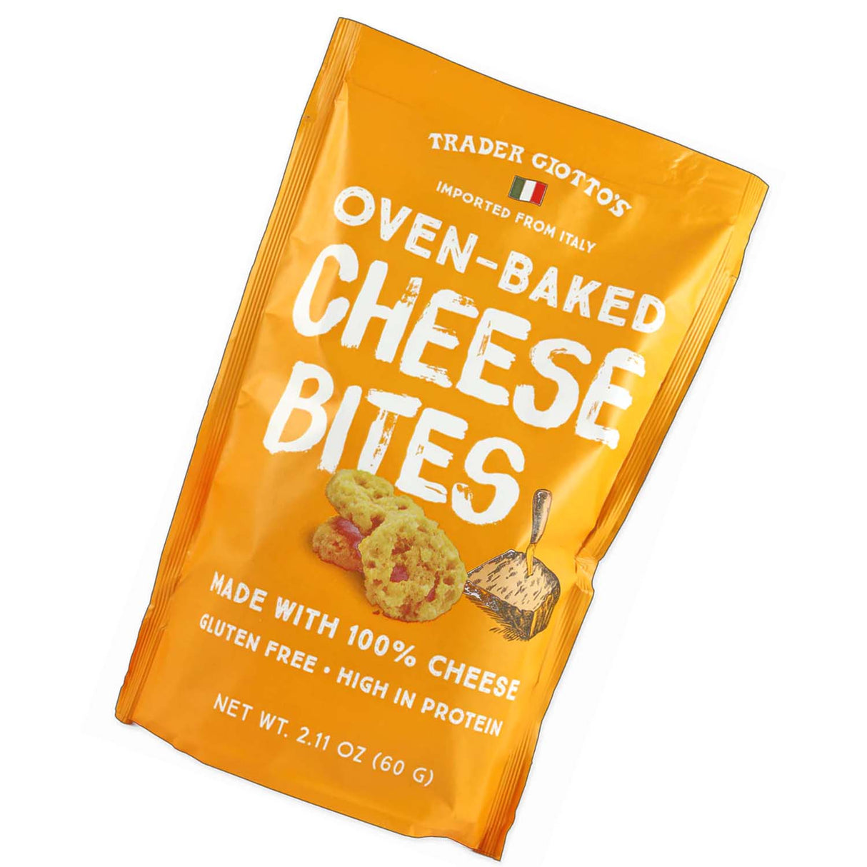 Trader Giotto's Oven-Baked Gluten-Free Cheese Bites, Low Carb Snack - 2.11 oz