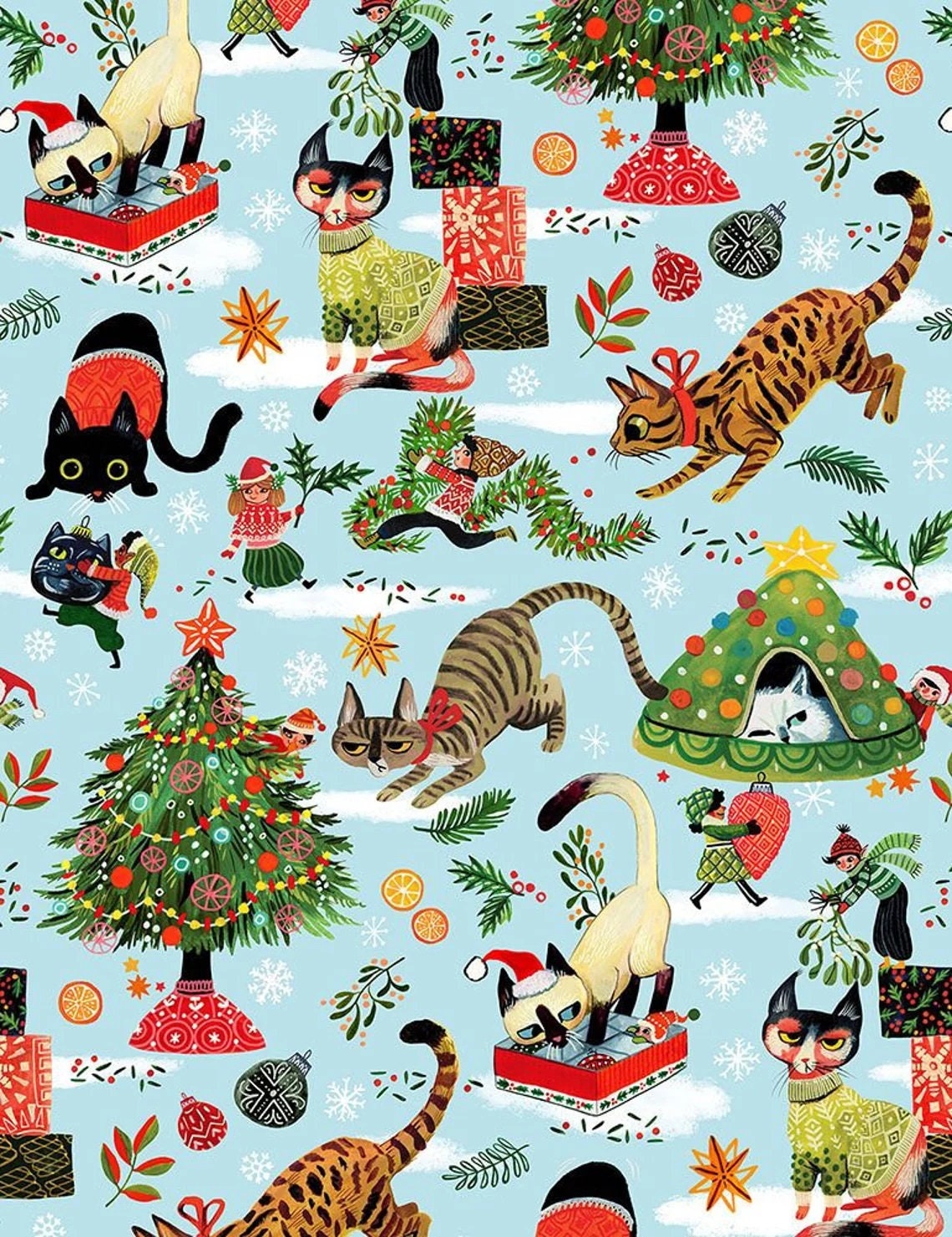 Quilting Cotton Not Ameowsed Pixie Play Mist Dear Stella