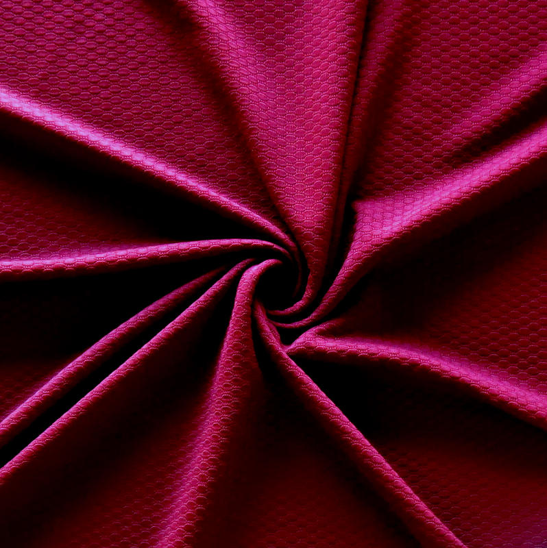 Athletic Mesh Deep Garnet Dri-Fit Bubble Jacquard Poly Spandex Mesh Fabric