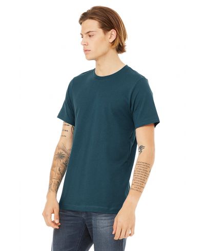 Bella Canvas 3001 Airlume Combed And Ring-Spun Cotton Fabric - Deep Teal, Crewneck, Short Sleeve (1 Piece)