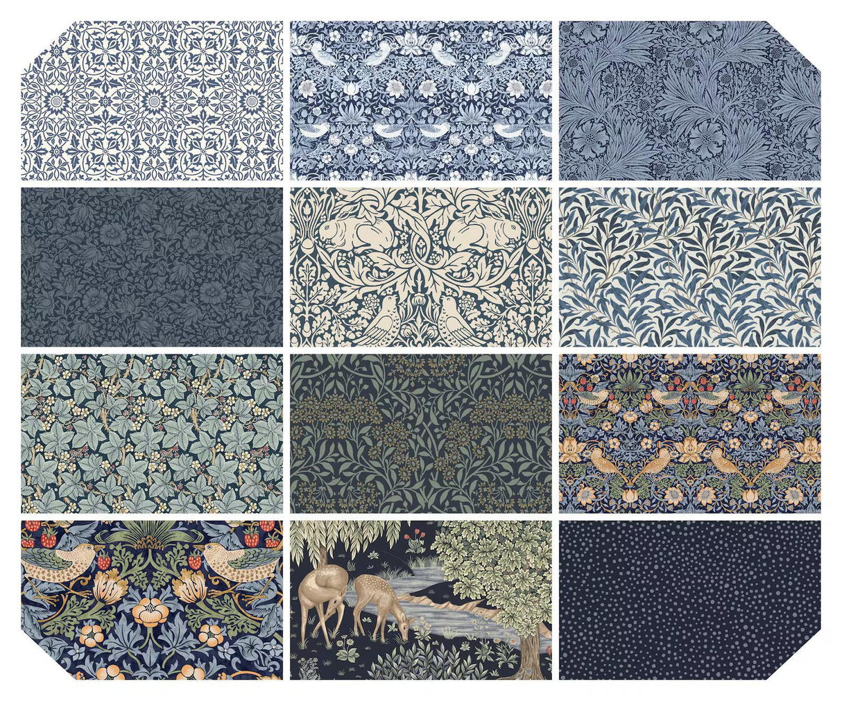 Fat Quarter Bundle Delft Saturday Stash Morris & Co. 100% Cotton