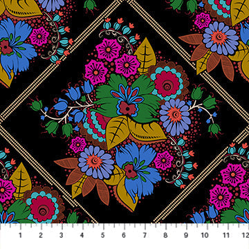 Cotton Wideback Fabric Diamond Dance Velvet Backing No. 3