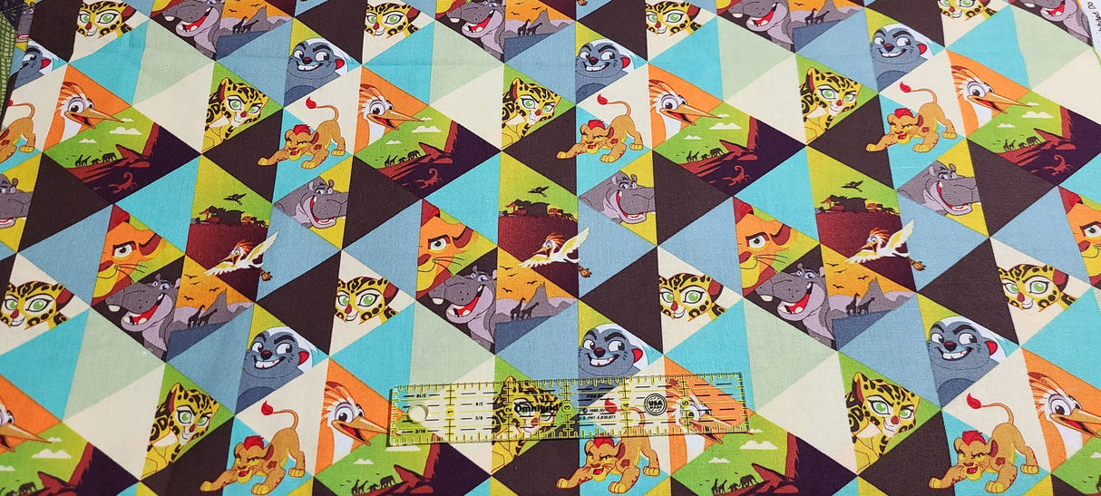 Quilting Cotton Disney Adventures Run Wild Simba