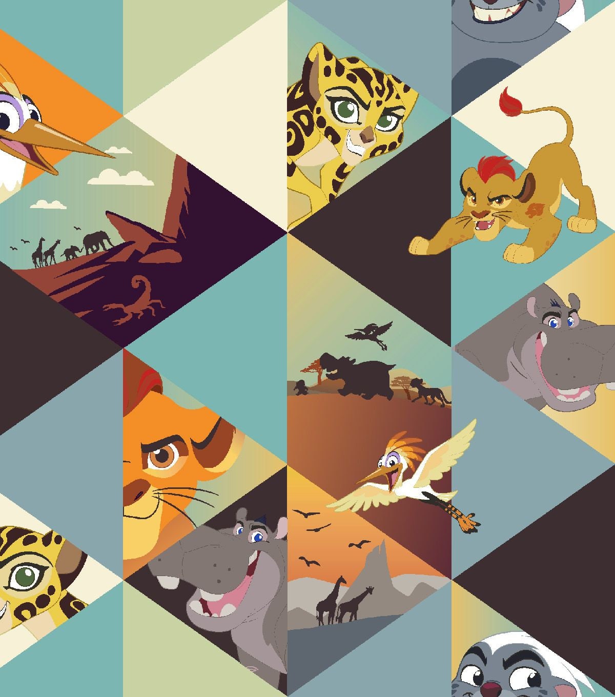 Quilting Cotton Disney Adventures Run Wild Simba