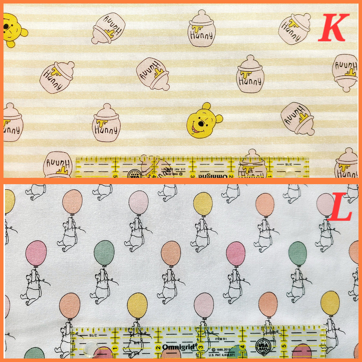 Quilting Cotton Disney Winnie the Pooh Nursery Fabric