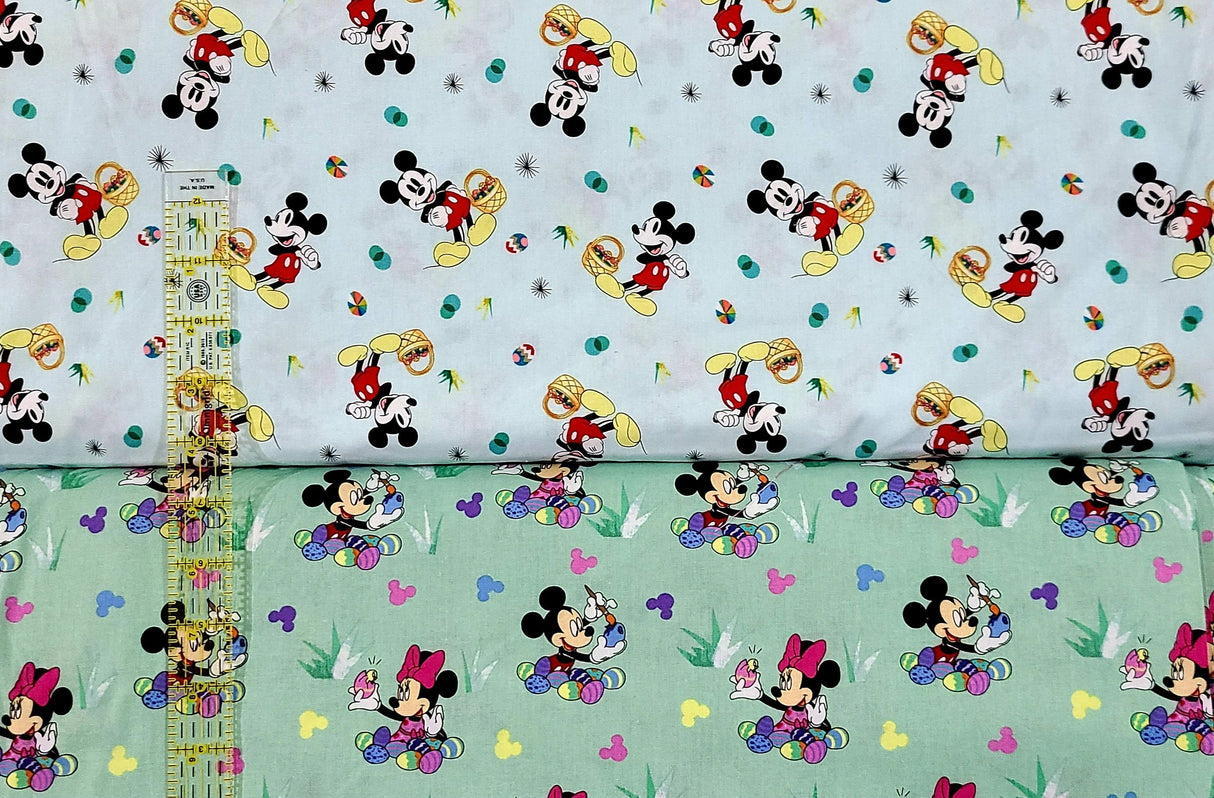 Quilting Cotton Disney Easter Mickey Fabric