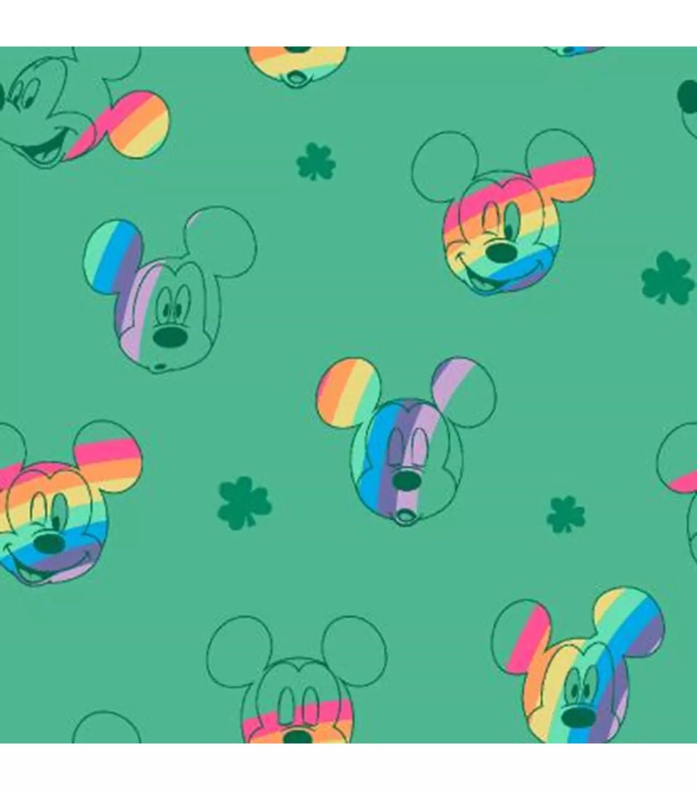 Quilting Cotton Disney Rainbow Mickey Toss 100% Cotton