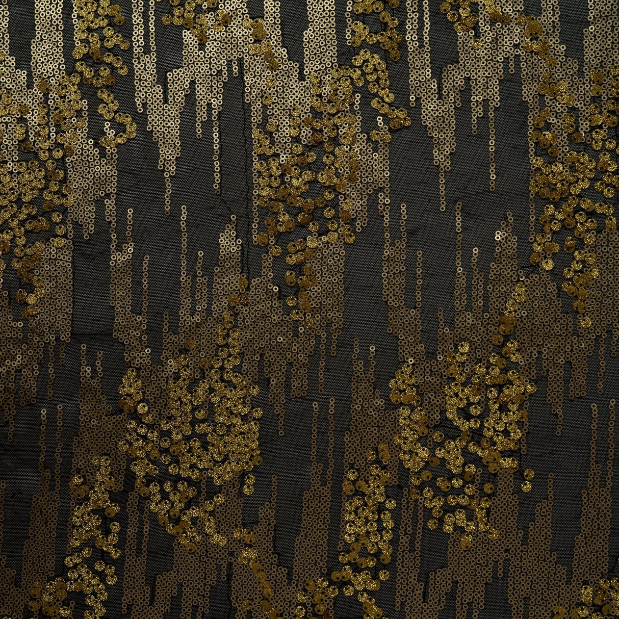 Stretch Mesh Sequin Fabric Black