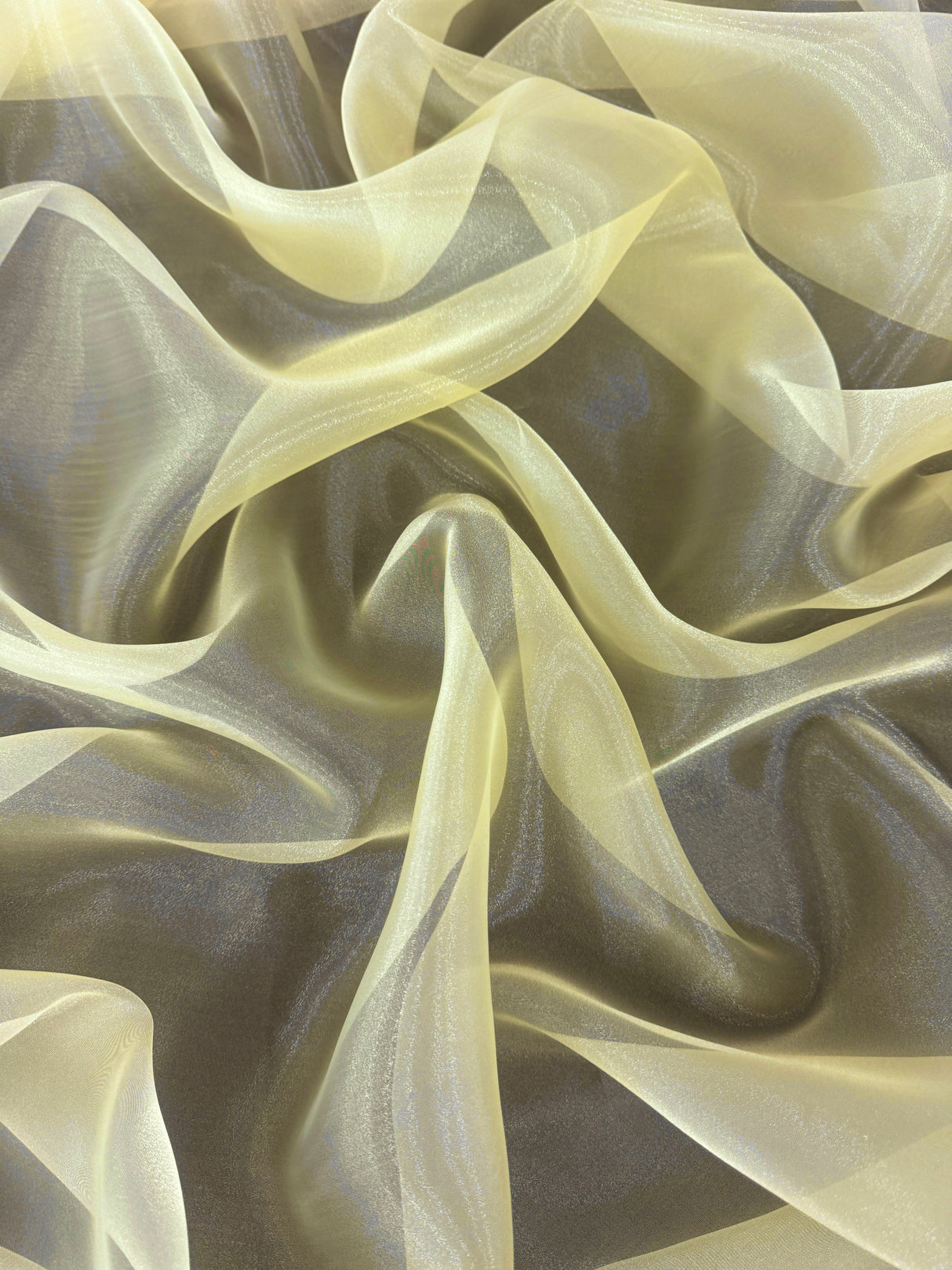 Sheer Crystal Organza Banana Yellow