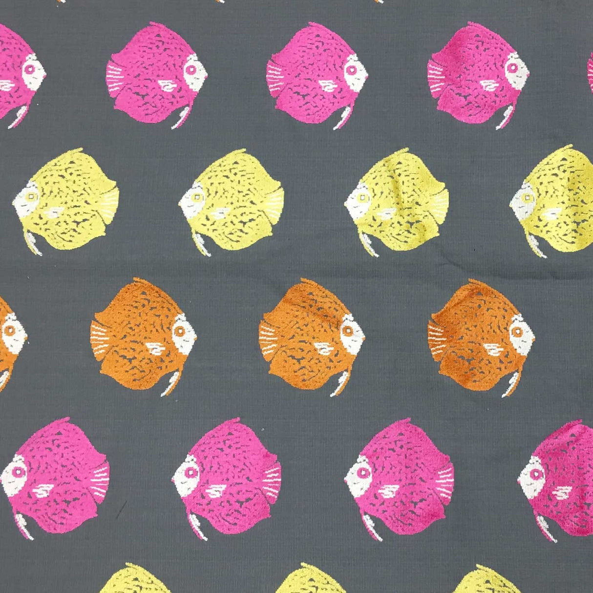 Cut Velvet Fish Pattern Upholstery Fabric Dori