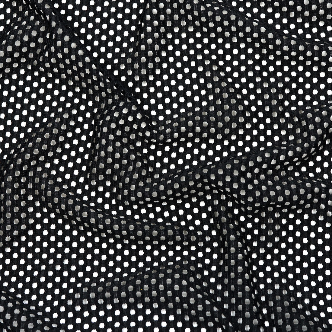 DotFlex Jacquard Stretch Mesh Fabric - Black, 58" Width (1 Yard)