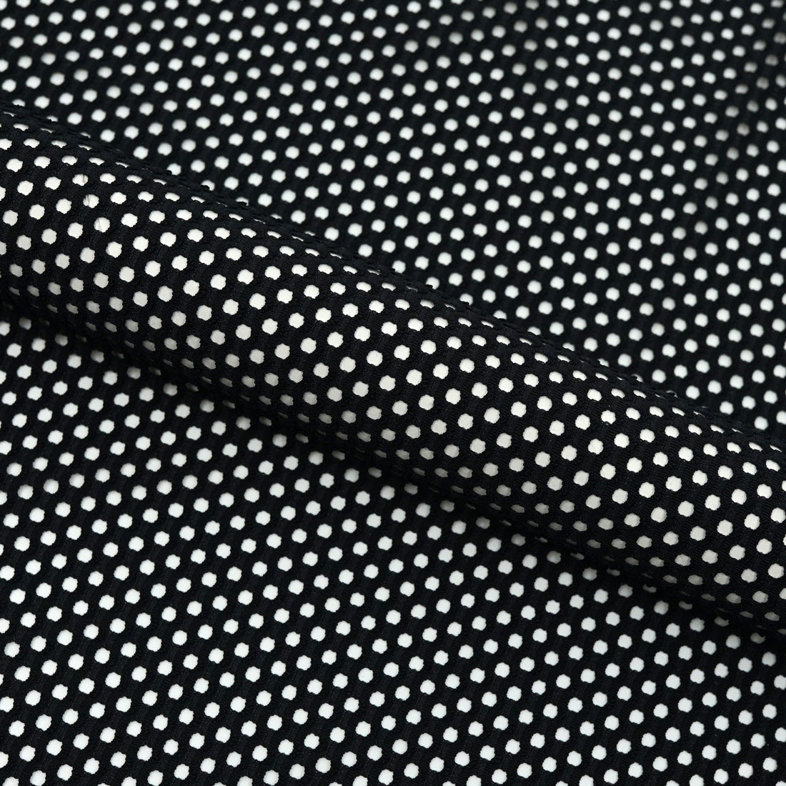 DotFlex Jacquard Stretch Mesh Fabric - Black, 58" Width (1 Yard)