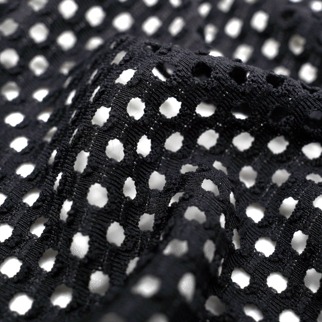 DotFlex Jacquard Stretch Mesh Polyester Spandex Fabric - Black, Jacquard Stretch Mesh, 58" Width (1 Yard)