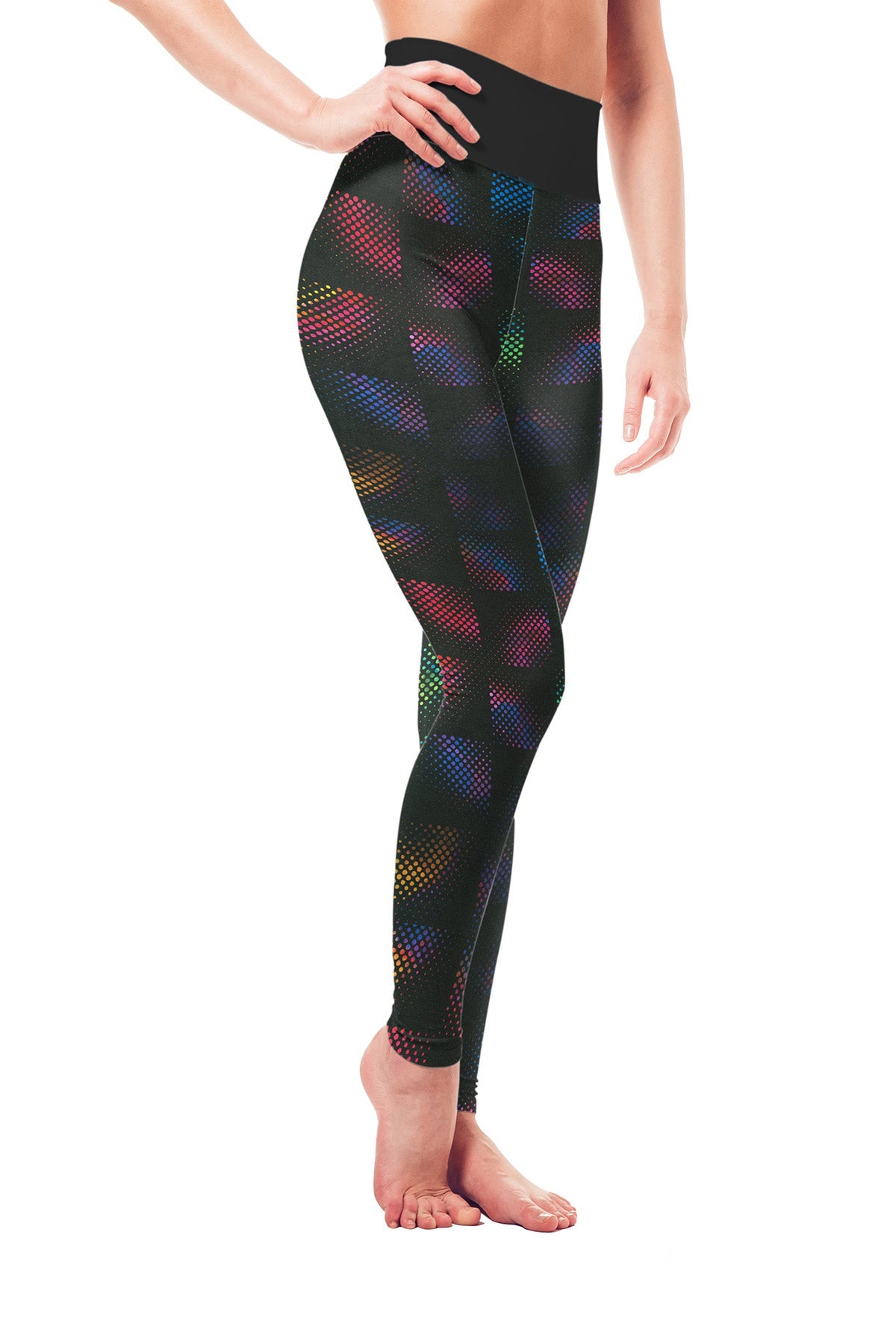 Swim Knit Rainbow Geo Nylon Spandex Fabric
