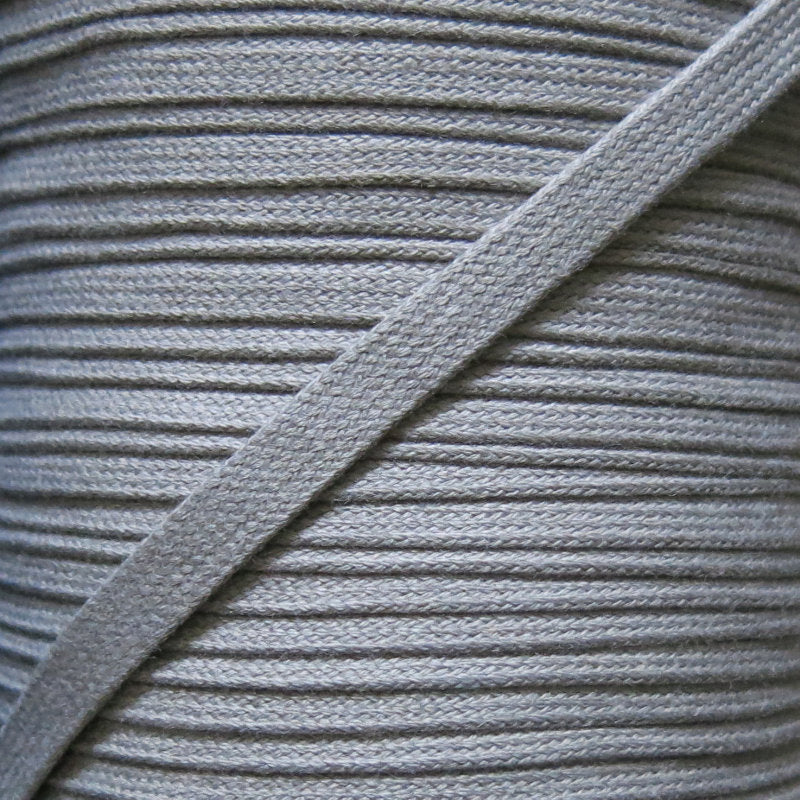 Cotton Hoodie Drawstring Flat Tape Grey 3/8"