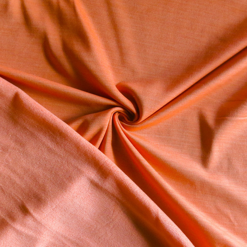 Polartec Powerstretch Fleece Knit Fabric - Dreamsicle Striated Orange