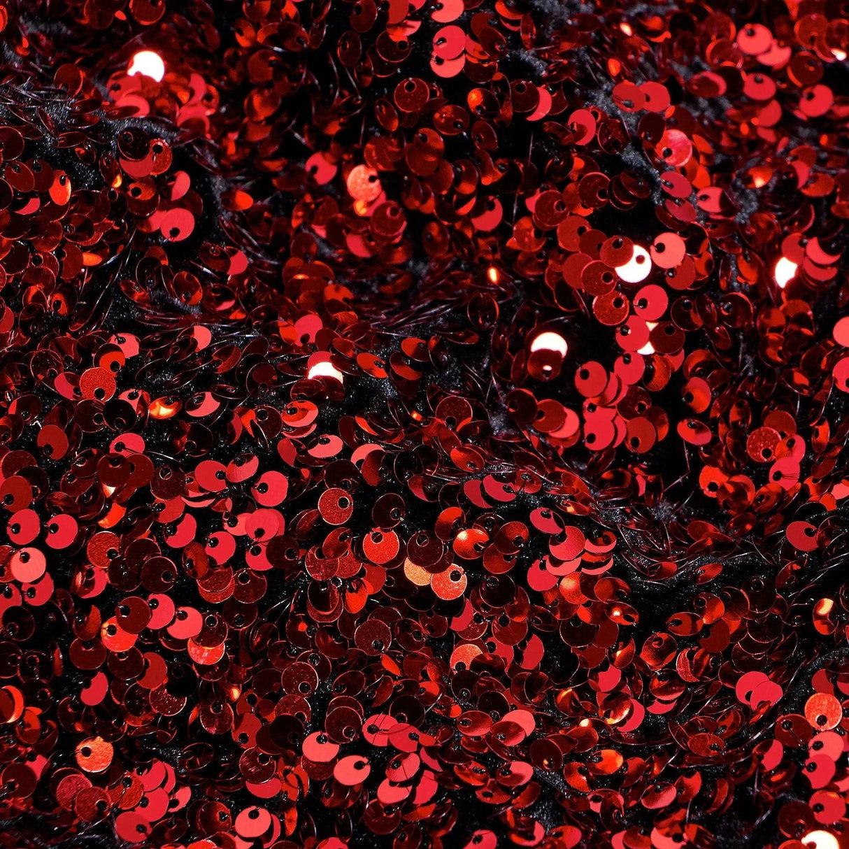 Duchess Stretch Velvet Sequin Polyester Spandex Fabric - Embroidered Sequins, 46/47" Width, 2-Way Stretch (1 Yard)
