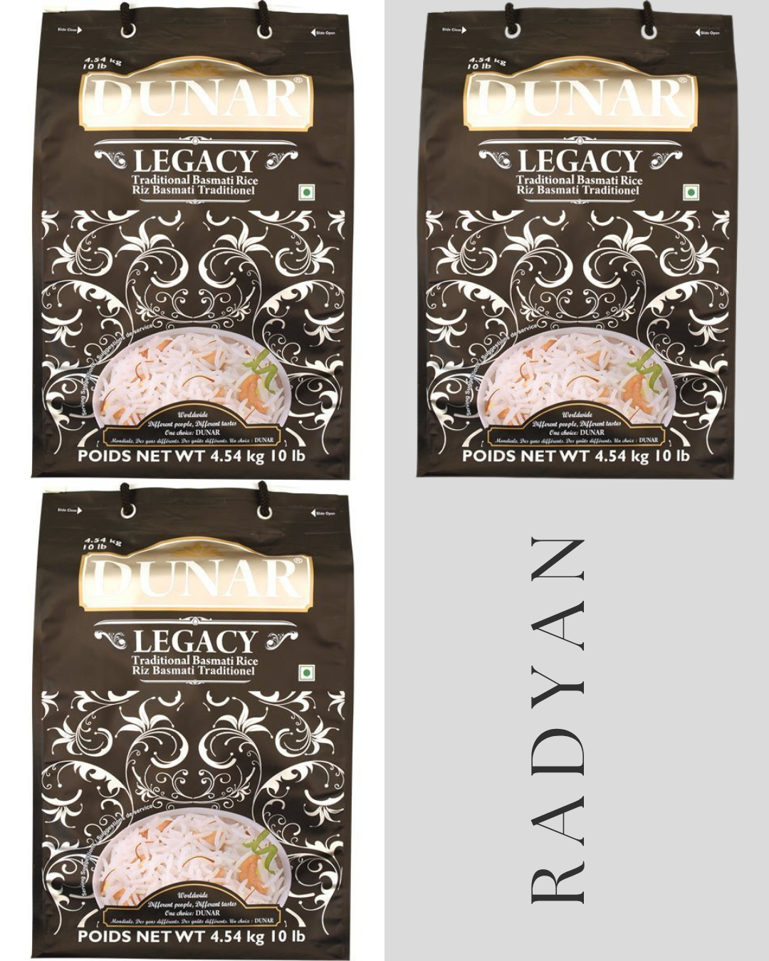 Dunar Legacy Traditional Basmati Rice - 10 lbs