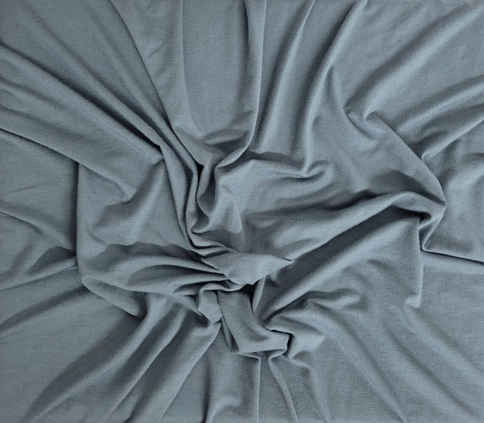 1 Yard Dusty Gray Bamboo Spandex Jersey Knit Fabric with 4 Way Stretch 64 Inch Wide