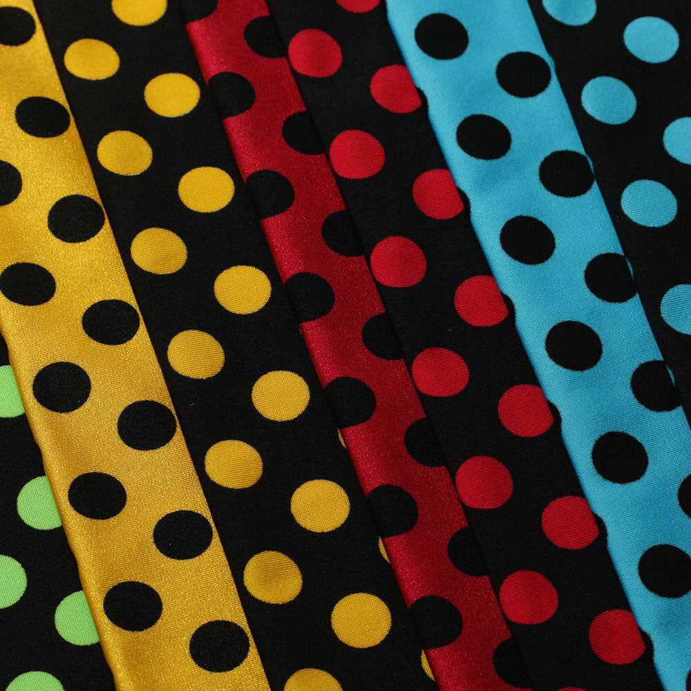 E-Z Dots Nylon Spandex Fabric - Large Polka Dots Print, 58/60" Width (1 Yard)
