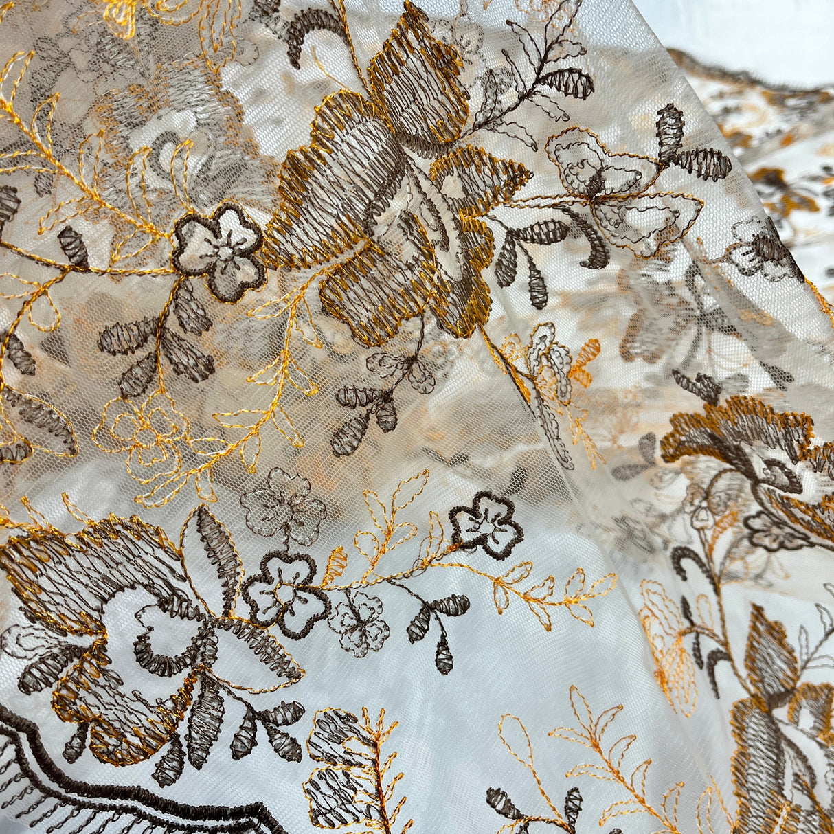 Embroidered Lace Mesh Floral