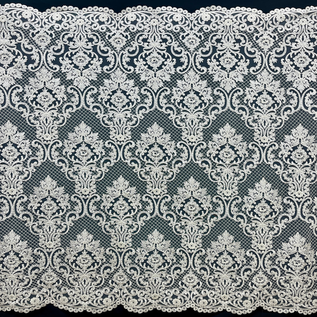 Beaded Corded Bridal Lace