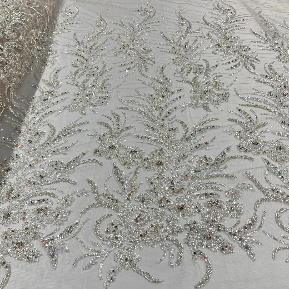 Beaded Embroidered Lace Mesh