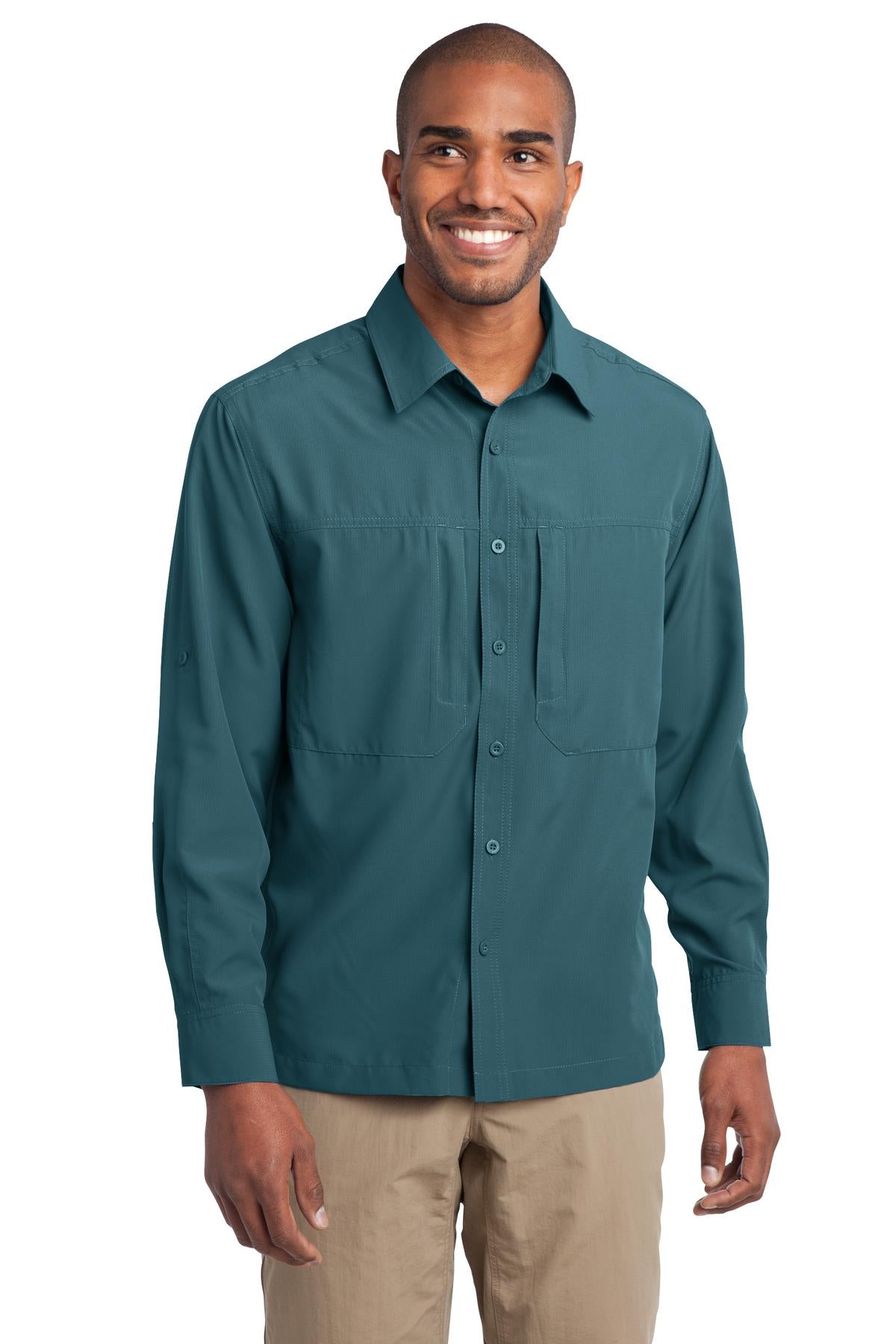 Eddie Bauer® - Long Sleeve Performance Travel Shirt