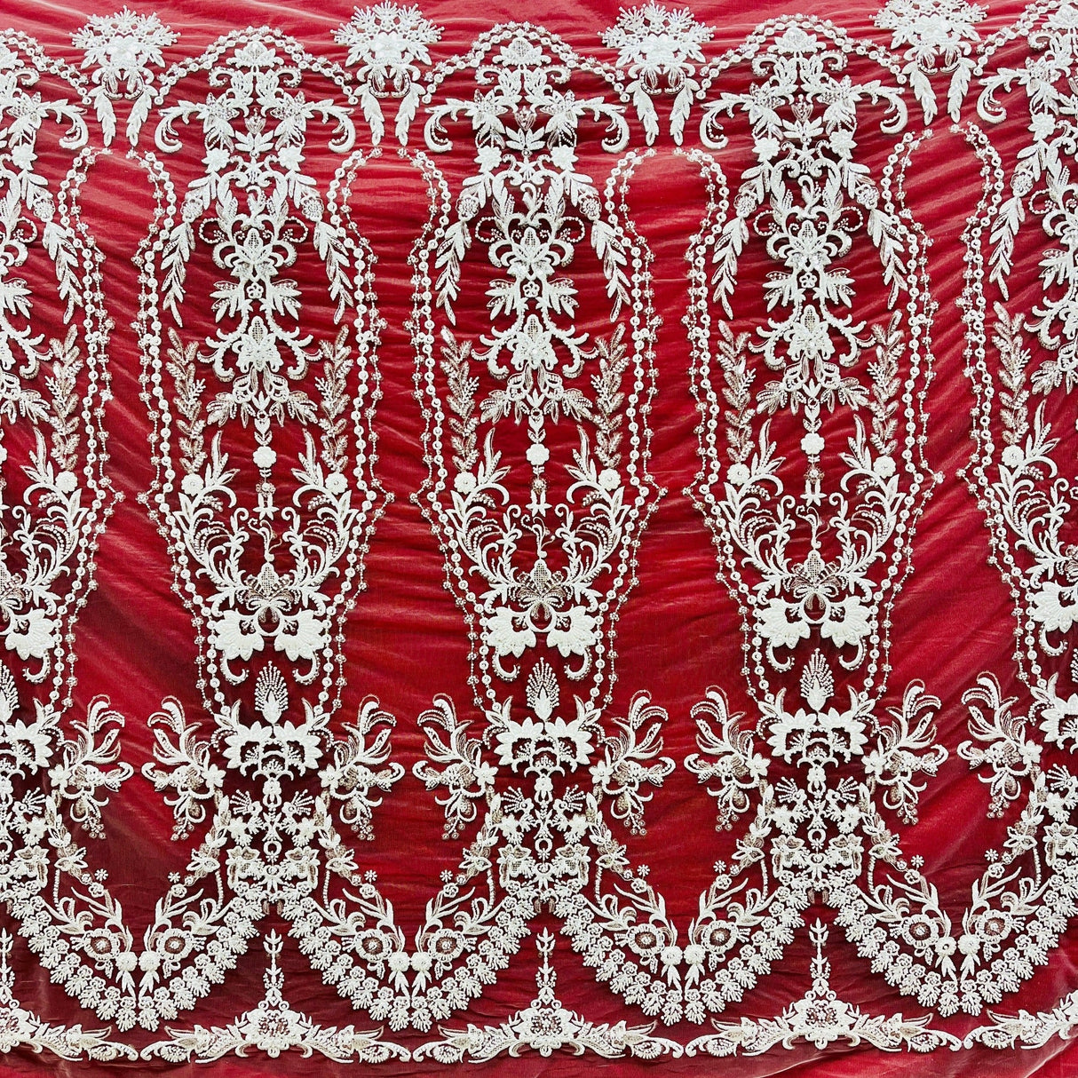 Beaded Embroidered Lace Mesh